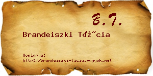 Brandeiszki Tícia névjegykártya