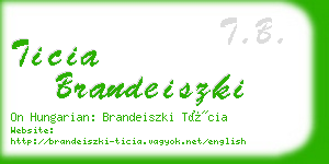 ticia brandeiszki business card